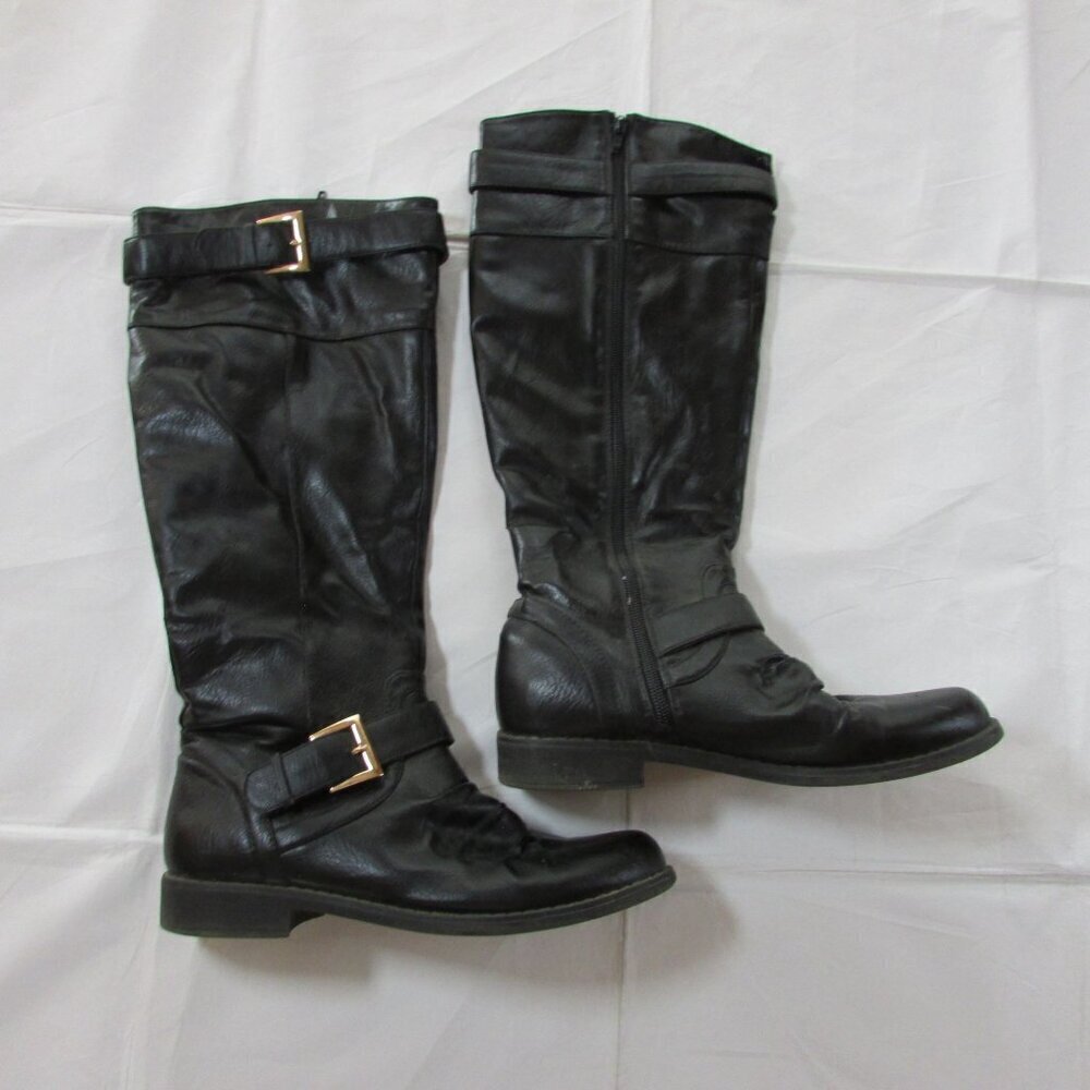 JustFab Women's 8.5 Jewelle Knee High Black Boots